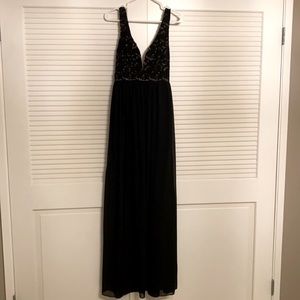 Brand new, black & nude, lace maxi dress